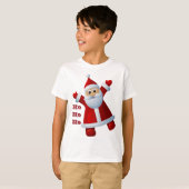 HÉ! HÉ! HÉ! Schattigee Kerstman Vrolijk Kerstfeest T-shirt (Voorkant volledig)