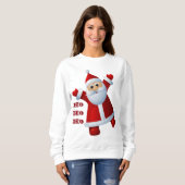 HÉ! HÉ! HÉ! Schattigee Kerstman Vrolijk Kerstfeest Trui (Voorkant volledig)