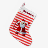 HÉ! HÉ! HÉ! Sinterklaas Vrolijke Kerstmis Candy Ca Kleine Kerstsok (Voorkant (Hangend))