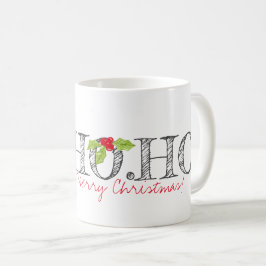 HÉ. HÉ. HÉ. Vrolijke Kerstmis Holly Feestelijke Te Koffiemok
