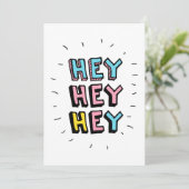 Hé, hé. kaart (Staand voorkant)