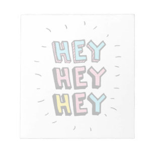 Hé, hé. notitieblok