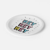 Hé, hé. papieren bordje (Gekanteld)