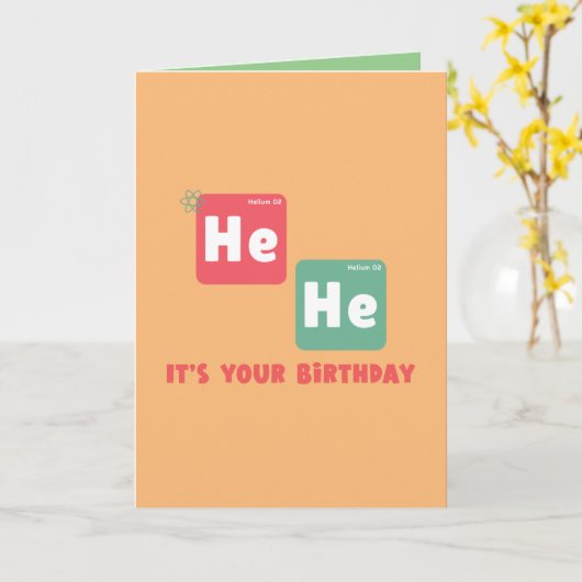 HE HE verjaardagskaart Kaart (Gele Bloem)