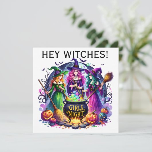 Hé, heksen! kaart (Staand voorkant)
