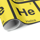 He - Helios Chemistry Periodic Table Symbol Cadeaupapier (Rol Hoek)