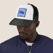 He - Helium Chemistry Periodic Table Symbol Trucker Pet (In situ)