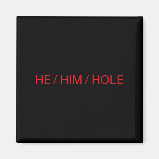 He Him Hole Shirt Funny Sarcastic Valentine's Day  Magneet (Voorkant)