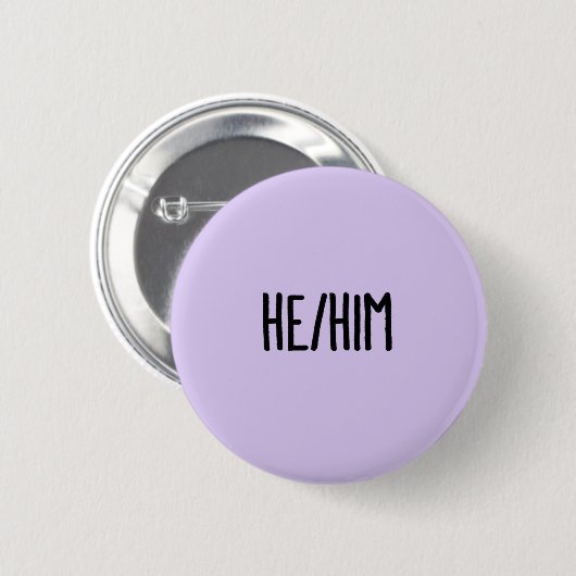 He-Him Pronouns Button (Voorkant /achterkant)