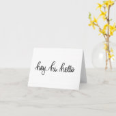 Hé. Hoi. Hallo Jou. Wenskaart Kaart (Gele Bloem)