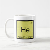 He - Home Economics Funny Chemistry Element Symbol Koffiemok (Links)