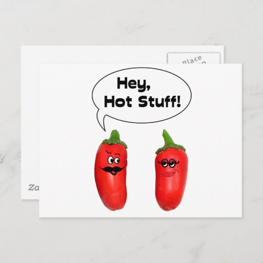 Hé, Hot Stuff. Chilies Briefkaart (Voorkant / Achterkant)