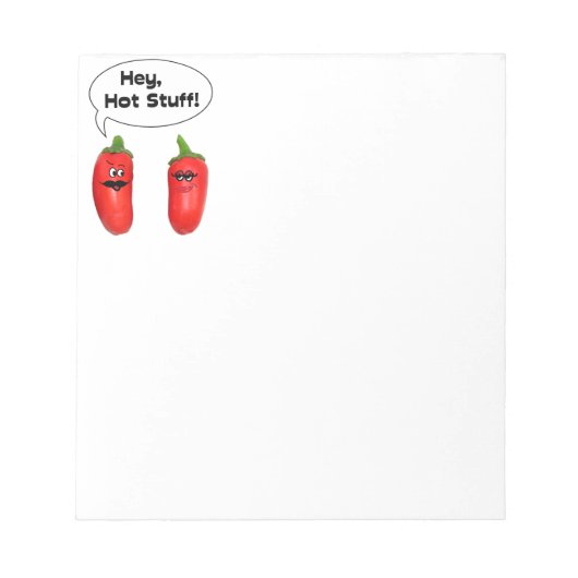 Hé, Hot Stuff. Chilies Notitieblok (Voorkant)
