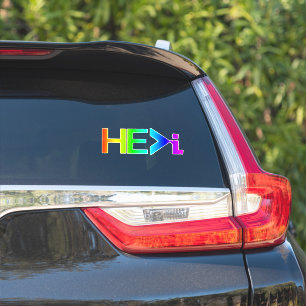 HE>i KNEELING BIDDEN - HIJ Groter dan ik Neon RNB Sticker