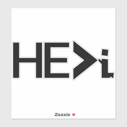 HE>I KNIELING BIDDEN - HIJ Groter dan ik BLK Sticker (Vel)