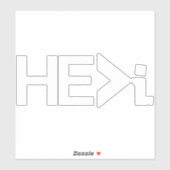 HE>I KNIELING BIDDEN - HIJ Groter dan ik WAT Sticker (Vel)