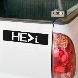 HE>I KNIELING BIDDEN - HIJ Groter dan ik WIT Bumpersticker