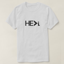 HE>i KNIELING BIDDEN - HIJ Groter dan ik ZWART T-shirt