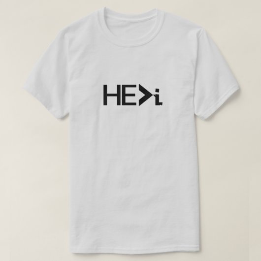 HE>i KNIELING BIDDEN - HIJ Groter dan ik ZWART T-shirt (Design voorkant)