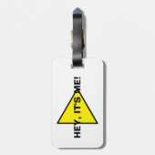 Hé, ik ben het Waarschuwingssymbool Bagagerekje Bagagelabel (Achterkant verticaal)