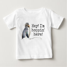 Hé! Ik ben Hoppin' hier! Rockhopper Penguin-Shirt