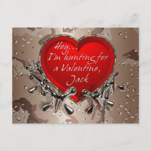Hé...Ik ga op zoek naar een Valentijn, Jack Feestdagenkaart