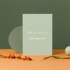 He Is Alive Christian Easter Card | Faith Design Feestdagen Kaart