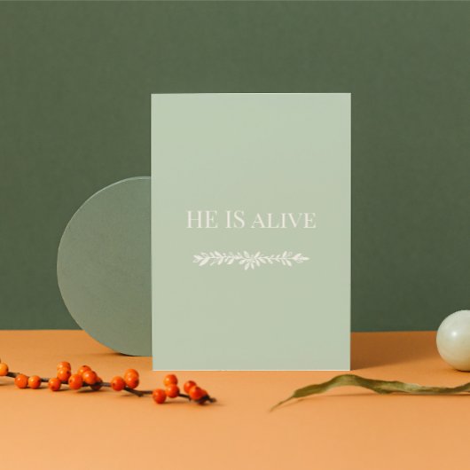 He Is Alive Christian Easter Card | Faith Design Feestdagen Kaart