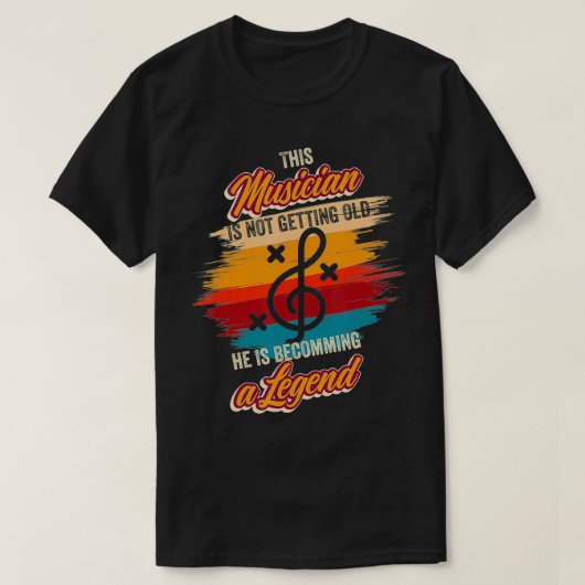 He is becoming a legend DJ Birthday Music moon  T-shirt (Design voorkant)
