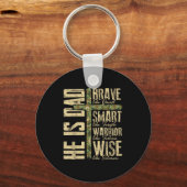 He Is Dad Camo Religious Father's Day Christian Da Sleutelhanger (Voorkant)