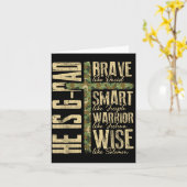 He Is G-dad Camo Religious Father's Day Christian Kaart (Gele Bloem)