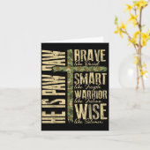 He Is Paw Paw Camo Religious Fathers Day Christian Kaart (Gele Bloem)