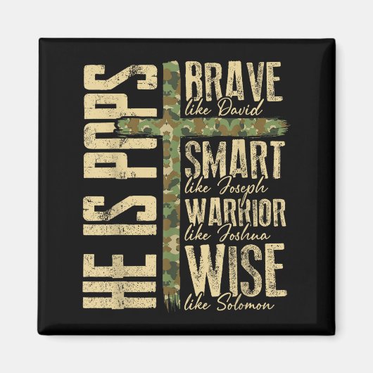 He Is Ps Camo Religious Father's Day Christian Dad Magneet (Voorkant)