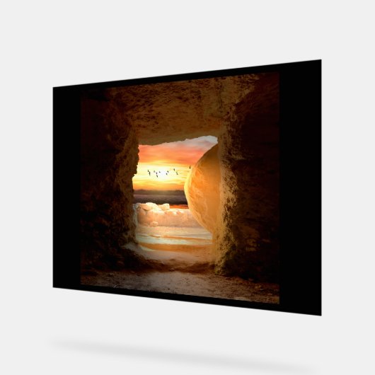 He is Risen  Acryl Bord (Hoek)