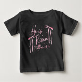 "He is Risen" Baby Fine Jersey T-shirt (Voorkant)