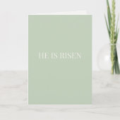 He Is Risen Christian Easter Card Feestdagen Kaart (Voorkant)