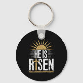 He Is Risen Christian Easter Men Women Toddler Boy Sleutelhanger (Voorkant)