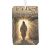 He is Risen - Christian Easter themed Luchtverfrisser (Achterkant)