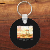 He Is Risen Christian Wildflower Happy Easter Wome Sleutelhanger (Voorkant)