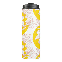 He is RISEN! - Coral + Yellow Lily Thermosbeker