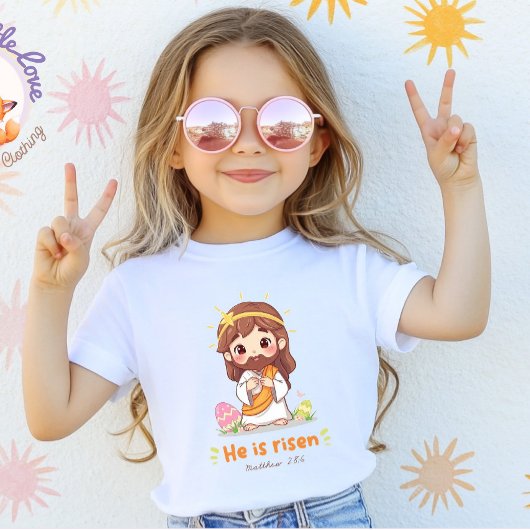 He Is Risen, Cute Jesus, Religious Easter Baby Romper