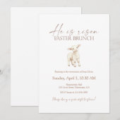 He Is Risen Easter Brunch Christian Resurrection Kaart (Voorkant / Achterkant)