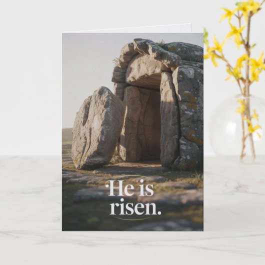 He Is Risen Easter Bulk Church Greeting Cards Kaart (Gele Bloem)