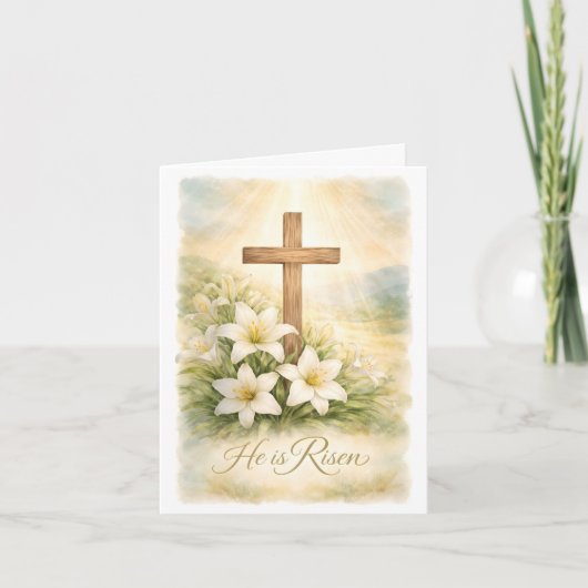 He is Risen Easter Card Kaart (Voorkant)