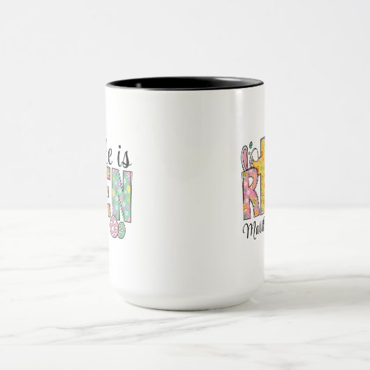 He Is Risen Easter Christian Coffee Mug Mok (Midden)