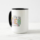 He Is Risen Easter Christian Coffee Mug Mok (Voorkant links)