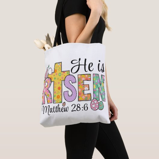 He Is Risen Easter Christian Tote Bag (Dichtbij)