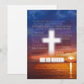 He is Risen - Easter Feestdagenkaart (Voorkant / Achterkant)