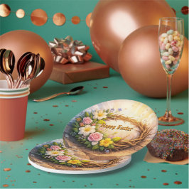 He Is Risen Easter Floral Crown of Thorns Papieren Bordje