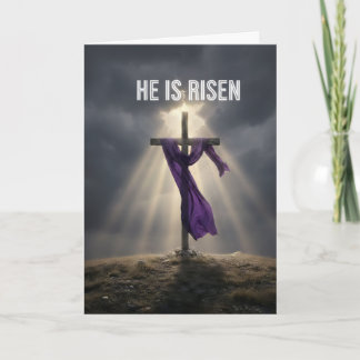 He is Risen! Easter greeting card Kaart